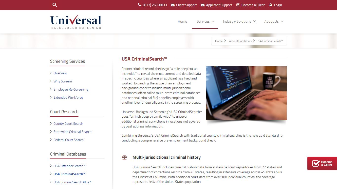 USA CriminalSearch™ – Universal Background Screening